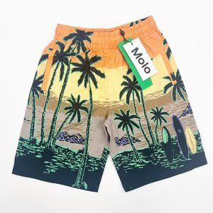 Molo Boys Size 7 Years Hawaiian Organic Cotton Shorts